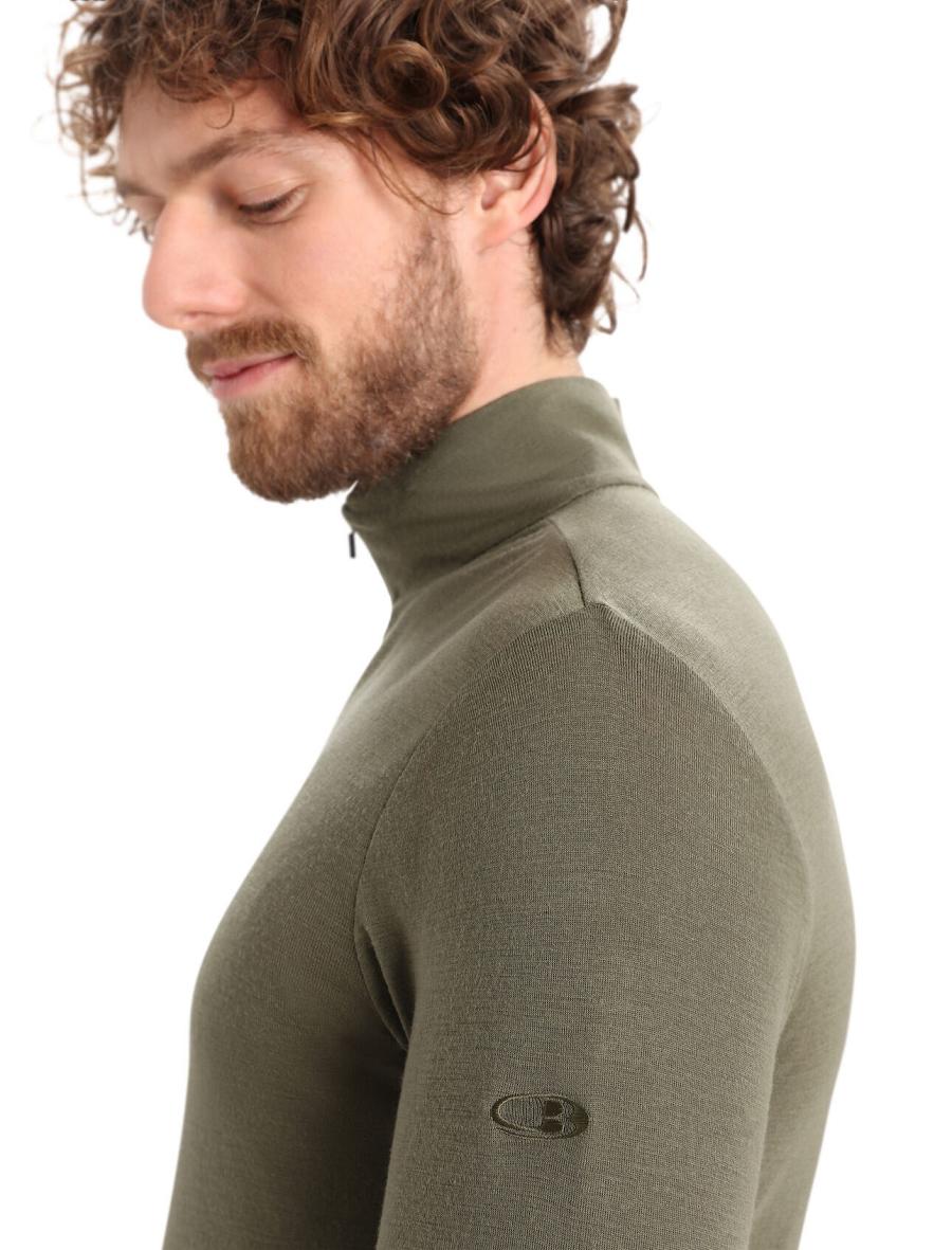 Base Layers Icebreaker Merino 175 Everyday Long Sleeve Half Zip Thermal Top Męskie Oliwkowe | PL 1578BEXC